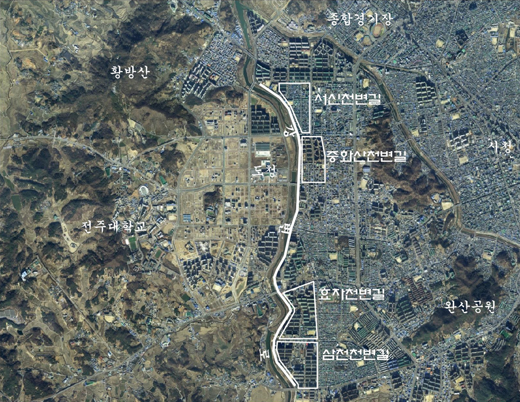 삼천 천변 지역 이미지