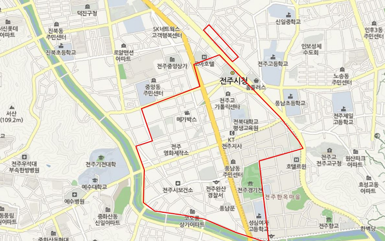 전통문화 중심의 도시재생 위치