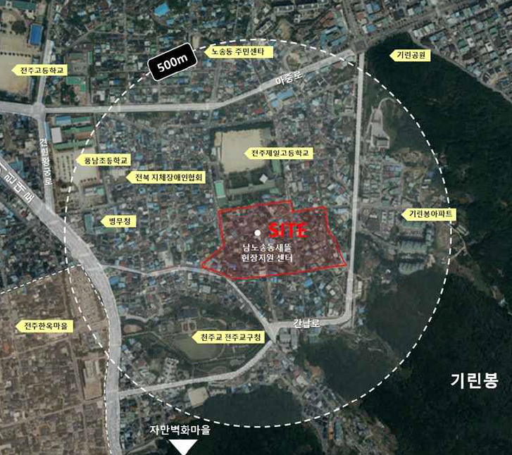 남노송동 새뜰마을 조성사업 위치
